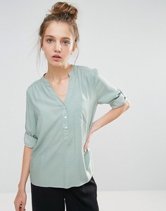 Рубашка без воротника с рукавами длиной 3/4 b.Young - Зеленый
