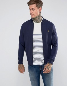 Темно-синий трикотажный бомбер Lyle &amp; Scott Honeycomb - Темно-синий