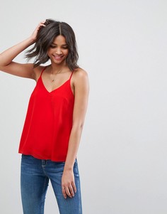 Свободный двухслойный топ ASOS - Красный