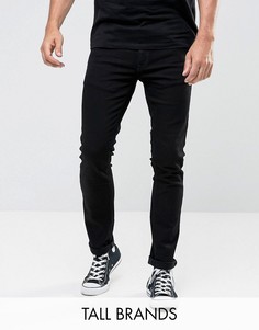 Черные выбеленные удлиненные джинсы скинни Nudie Jeans TALL - Черный