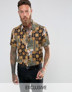 Рубашка классического кроя с принтом в стиле барокко Reclaimed Vintage Inspired - Черный