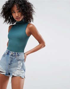 Боди с высоким воротом ASOS - Зеленый