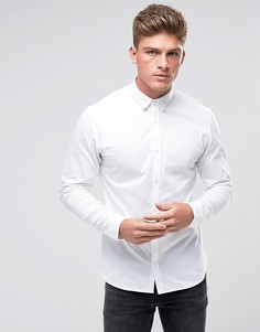 Трикотажная рубашка узкого кроя Jack &amp; Jones Premium - Белый