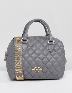 Стеганая сумка Love Moschino - Серый