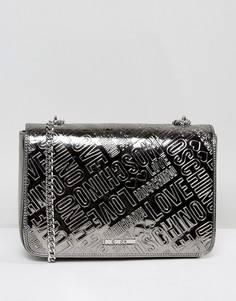 Сумка с логотипом Love Moschino - Серебряный