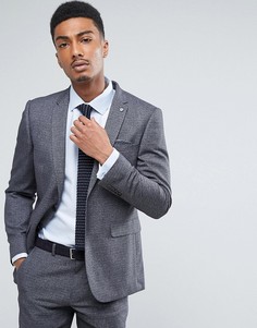 Серый приталенный пиджак Burton Menswear - Серый