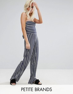 Комбинезон-бандо в полоску с широкими штанинами Boohoo Petite - Мульти