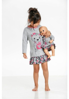 Комплект, 2 части: ночная сорочка + платье для куклы