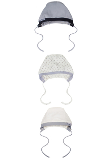 Комплект : чепчик 3 шт Lucky child