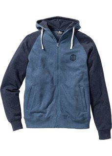 Трикотажная куртка Slim Fit (синий/темно-синий меланж) Bonprix