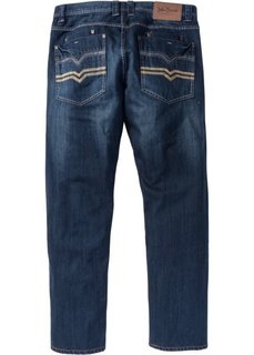 Джинсы Regular Fit Straight, низкий + высокий рост (U + S) (темно-синий) Bonprix