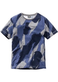 Футболка Slim Fit (оливковый с рисунком) Bonprix
