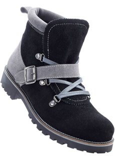 Замшевые ботинки (черный/серый) Bonprix