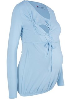 Мода для беременных: футболка с функцией кормления (синий) Bonprix