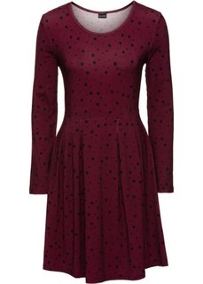 Трикотажное платье (кленово-красный/черный в горошек) Bonprix