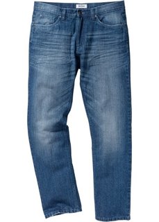 Прямые джинсы STRAIGHT с ложным карманом на молнии, cредний рост (N) (синий) Bonprix