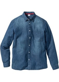 Джинсовая рубашка Regular Fit с длинным рукавом (синий) Bonprix