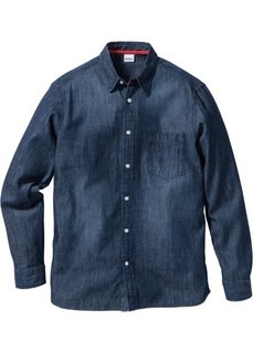 Джинсовая рубашка Regular Fit с длинным рукавом (темно-синий) Bonprix