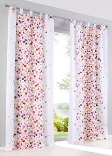 Штора Салли (1 шт.), петли (белый/разные цвета) Bonprix