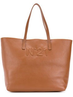 сумка-тоут с тисненым логотипом Nº21