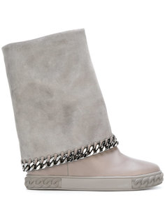 concealed platform chain boots Casadei