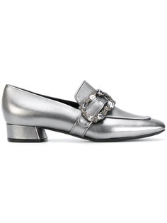 crystal buckle loafers Casadei