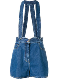 scalloped shorts with braces Valentino