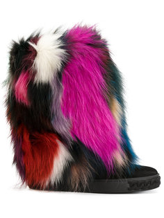 faux fur Chaucer boots Casadei