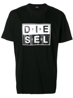 футболка с принтом-логотипом Diesel