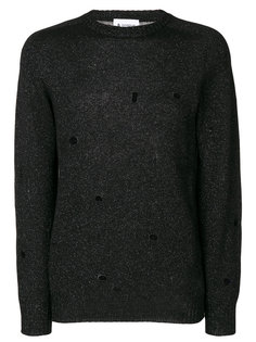 distressed metallic knit pullover Dondup