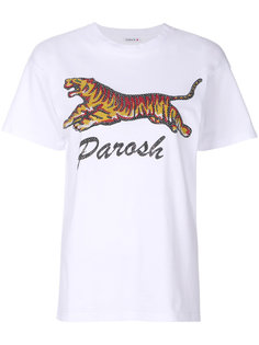 футболка с принтом тигра P.A.R.O.S.H.