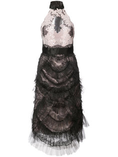 halterneck tulle dress Marchesa