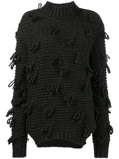 chunky knitted fringe sweater  Simone Rocha