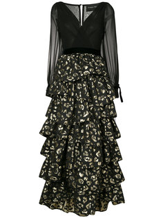 tiered animal print dress Christian Pellizzari