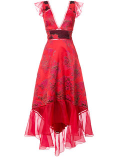 jacquard asymmetric gown Marchesa Notte