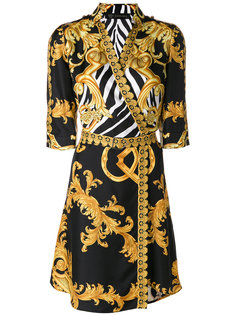 платье с принтом и запахом Versace