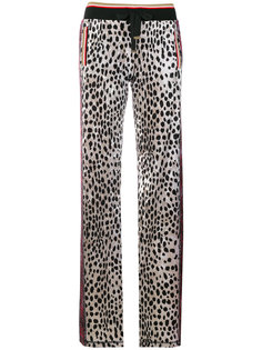 Cheetah Chenille track pants Roberto Cavalli