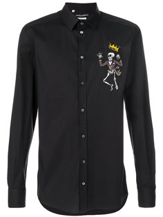 рубашка с аппликацией Royal Skeleton Dolce &amp; Gabbana