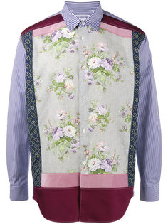 рубашка с цветочным узором в стилистике пэчворк Comme Des Garçons Shirt