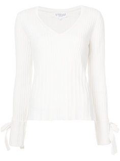 tie sleeve V-neck sweater Derek Lam 10 Crosby