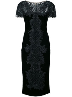 bead embroidery fitted dress Marchesa