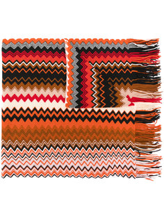 трикотажный шарф с узором шеврон M Missoni