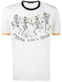 футболка с принтом скелетов-принцев Dolce &amp; Gabbana