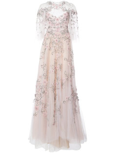 bead embroidery voile gown Marchesa