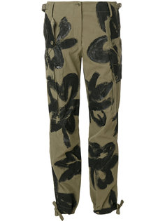 painted cargo trousers Moschino