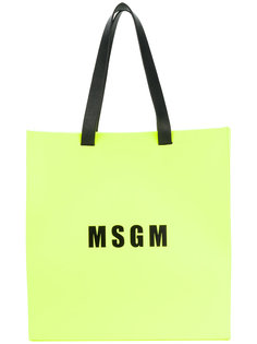 сумка-шоппер с логотипом MSGM