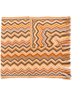 трикотажный шарф с узором шеврон M Missoni