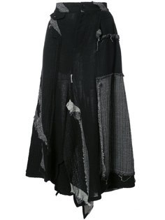 брюки-палаццо с необработанными деталями Yohji Yamamoto