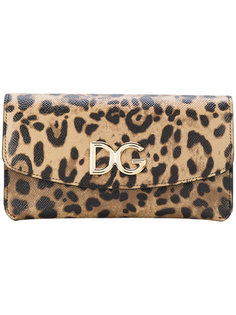 leopard print logo flap purse Dolce &amp; Gabbana