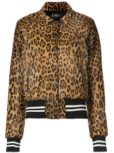 leopard bomber jacket Amiri